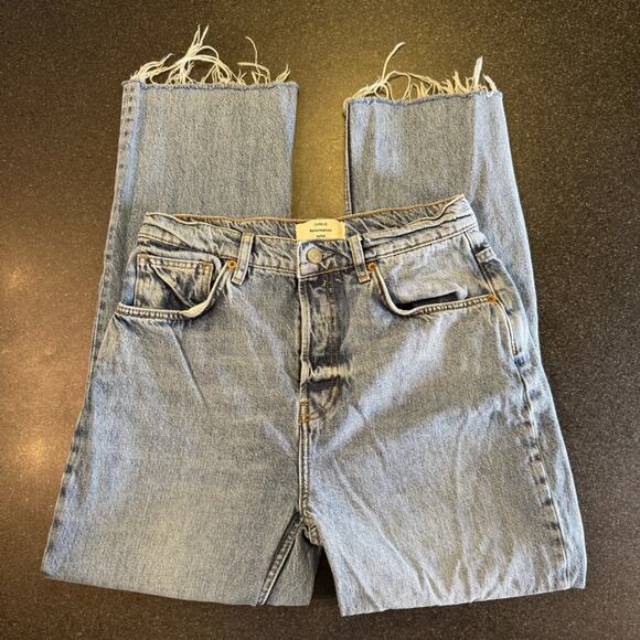 Reformation Camille Rowe Mid Rise Relaxed Straight Leg Jeans Size 28 - Picture 2 of 6